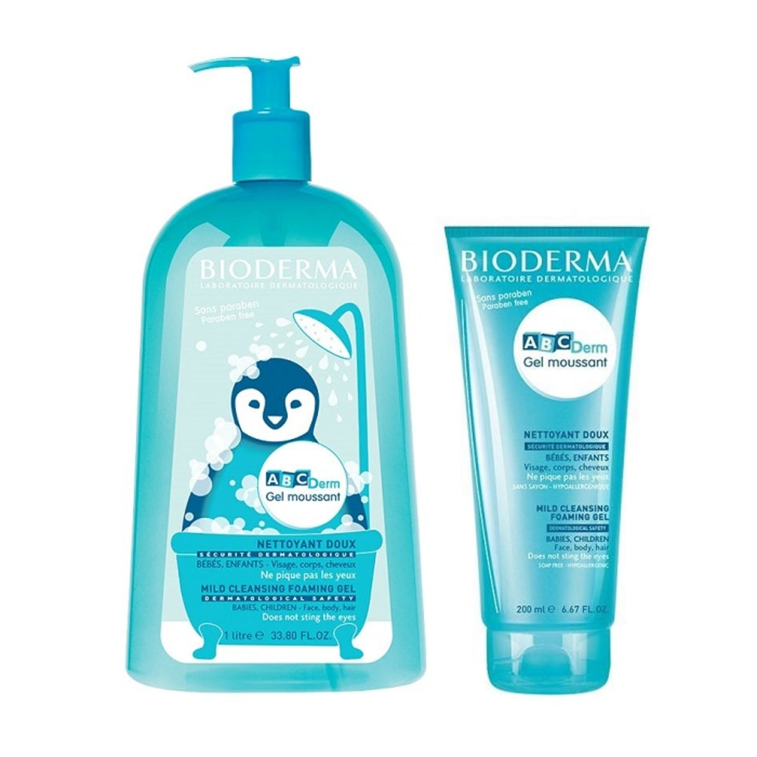 BIODERMA ABC Derm Mild Cleansing Foaming Gel 1L + 200ml