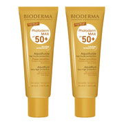 Two tubes of Bioderma Photoderm Max SPF 50+ sun cream on a white background