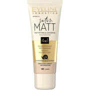 EVELINE Foundation & Concealer 4 in 1 Matte Anti-Pollution No. 101 Ivory 30 ml 