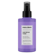 Purple bottle of maru-derm Hair Repair Toner on a white background